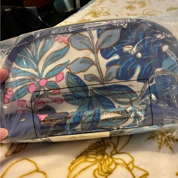 NWT Lilly Pultizer Breezy Aqua Best Fronds Forever Blue, Pink & White - Picture 3 of 5